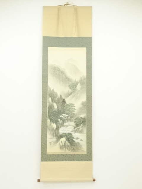 JAPANESE HANGING SCROLL / HAND PAINTED / LANDSCAPE